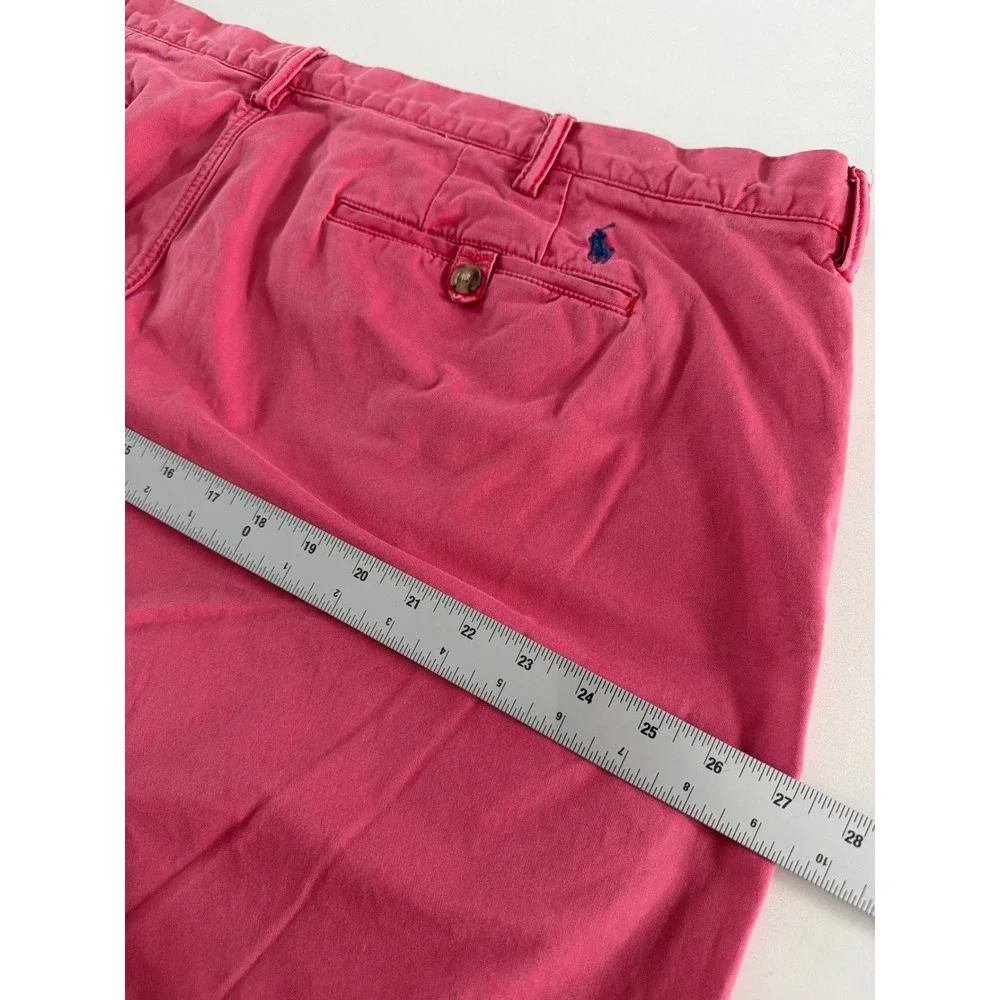 Polo Ralph Lauren Mens Pink Stretch Classic Fit Chino Pants 46x32 Trousers